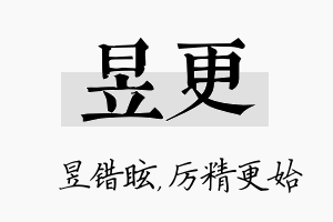 昱更名字的寓意及含义