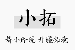 小拓名字的寓意及含义