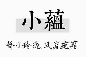 小蕴名字的寓意及含义