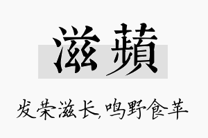 滋苹名字的寓意及含义