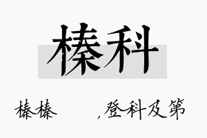 榛科名字的寓意及含义