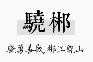 骁郴名字的寓意及含义