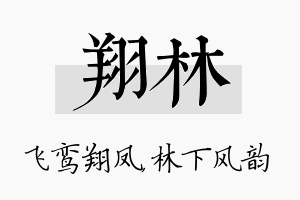 翔林名字的寓意及含义