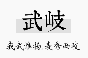 武岐名字的寓意及含义