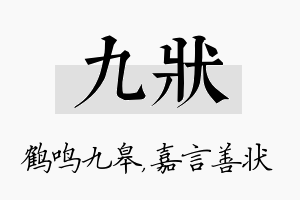 九状名字的寓意及含义