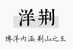 洋荆名字的寓意及含义