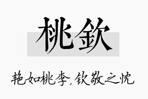 桃钦名字的寓意及含义