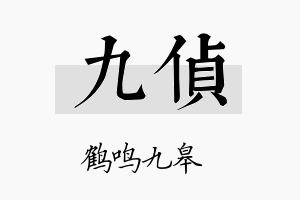 九侦名字的寓意及含义