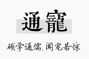 通宠名字的寓意及含义