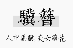 骥簪名字的寓意及含义