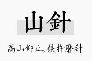 山针名字的寓意及含义