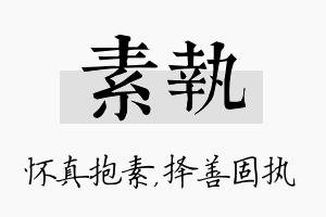 素执名字的寓意及含义