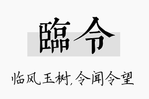 临令名字的寓意及含义