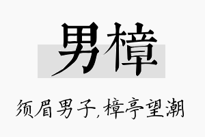 男樟名字的寓意及含义