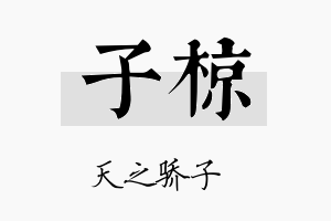 子椋名字的寓意及含义