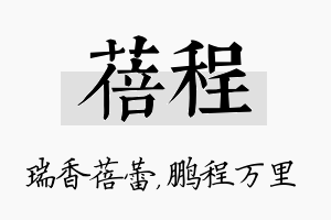 蓓程名字的寓意及含义