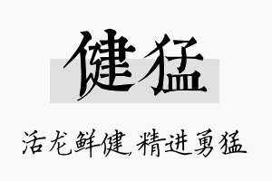 健猛名字的寓意及含义