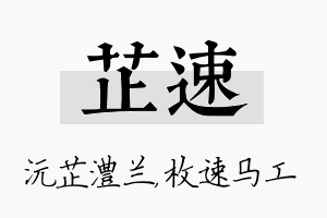 芷速名字的寓意及含义