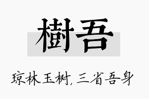 树吾名字的寓意及含义