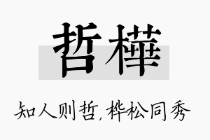 哲桦名字的寓意及含义