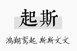 起斯名字的寓意及含义