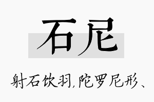 石尼名字的寓意及含义