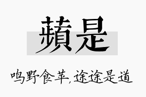 苹是名字的寓意及含义