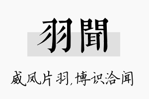 羽闻名字的寓意及含义