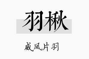 羽楸名字的寓意及含义