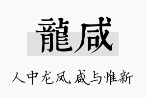 龙咸名字的寓意及含义