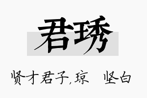 君琇名字的寓意及含义