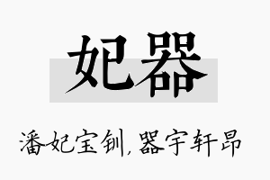 妃器名字的寓意及含义