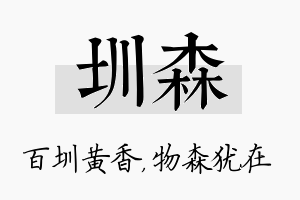 圳森名字的寓意及含义