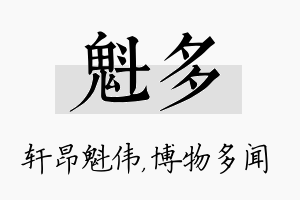 魁多名字的寓意及含义