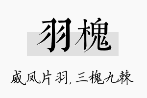 羽槐名字的寓意及含义