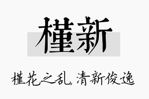 槿新名字的寓意及含义