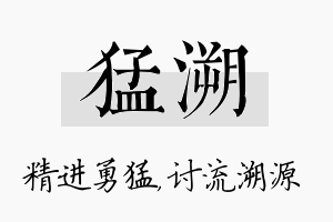 猛溯名字的寓意及含义