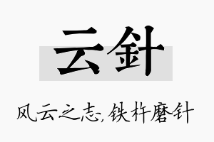 云针名字的寓意及含义