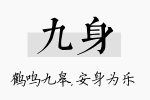 九身名字的寓意及含义