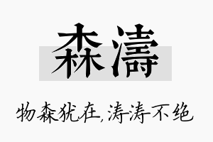 森涛名字的寓意及含义