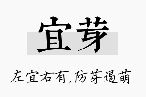 宜芽名字的寓意及含义