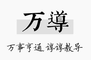 万导名字的寓意及含义