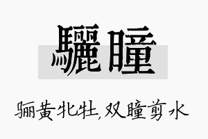 骊瞳名字的寓意及含义