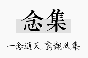 念集名字的寓意及含义