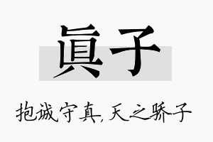 真子名字的寓意及含义