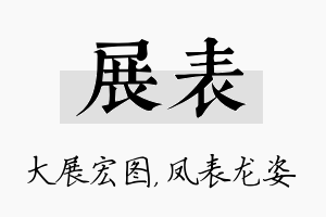 展表名字的寓意及含义