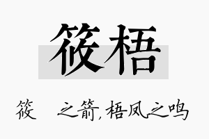 筱梧名字的寓意及含义