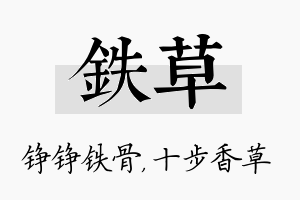 铁草名字的寓意及含义