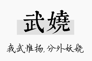 武娆名字的寓意及含义