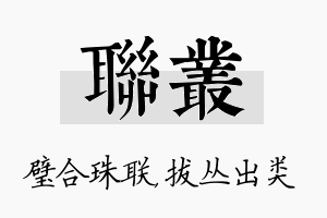 联丛名字的寓意及含义